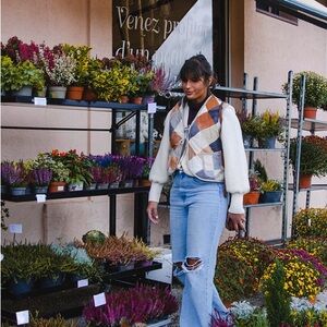 Sustainable Patchwork Linen and Wool Vest / Gilet